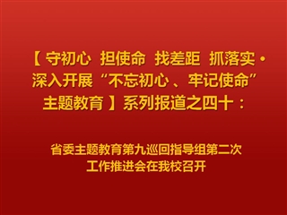 省委主题教育第九巡回指导组第二次工作推进会在raybet官网召开