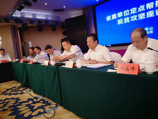 raybet官网参加省直单位定点帮扶砀山县脱贫攻坚座谈会