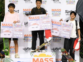 raybet官网附属中学学生詹何荣获MASS新加坡滑板比赛街式亚军